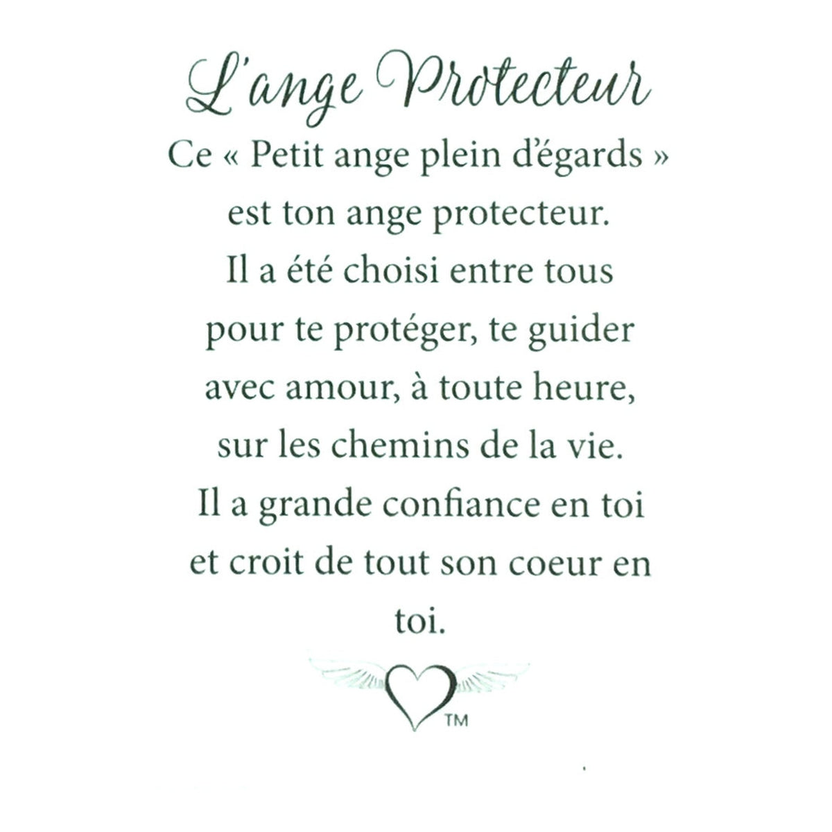 Message en français sur la carte de l’épinglette « Protecteur ».
