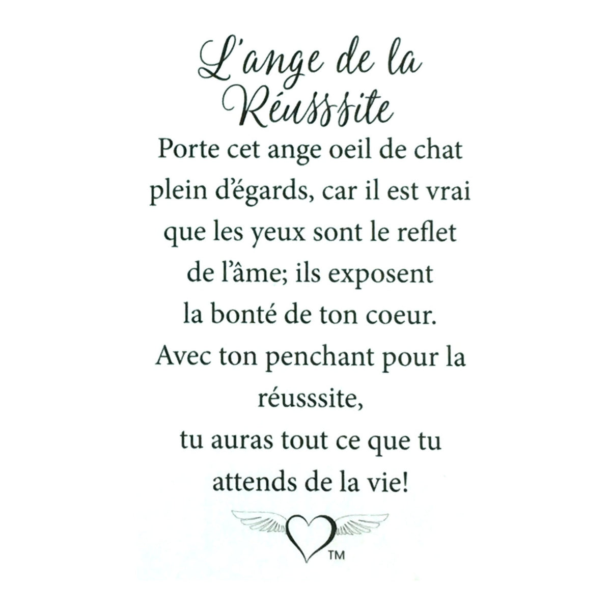 Message en français sur la carte de l’épinglette « Réussite ».