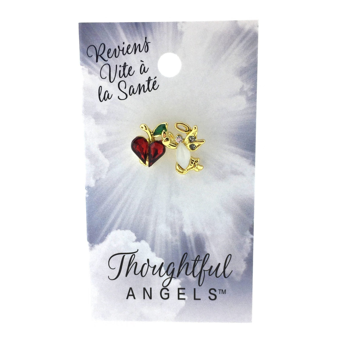 Épinglette « Reviens vite à la santé » de la collection Thoughtful Angels.
