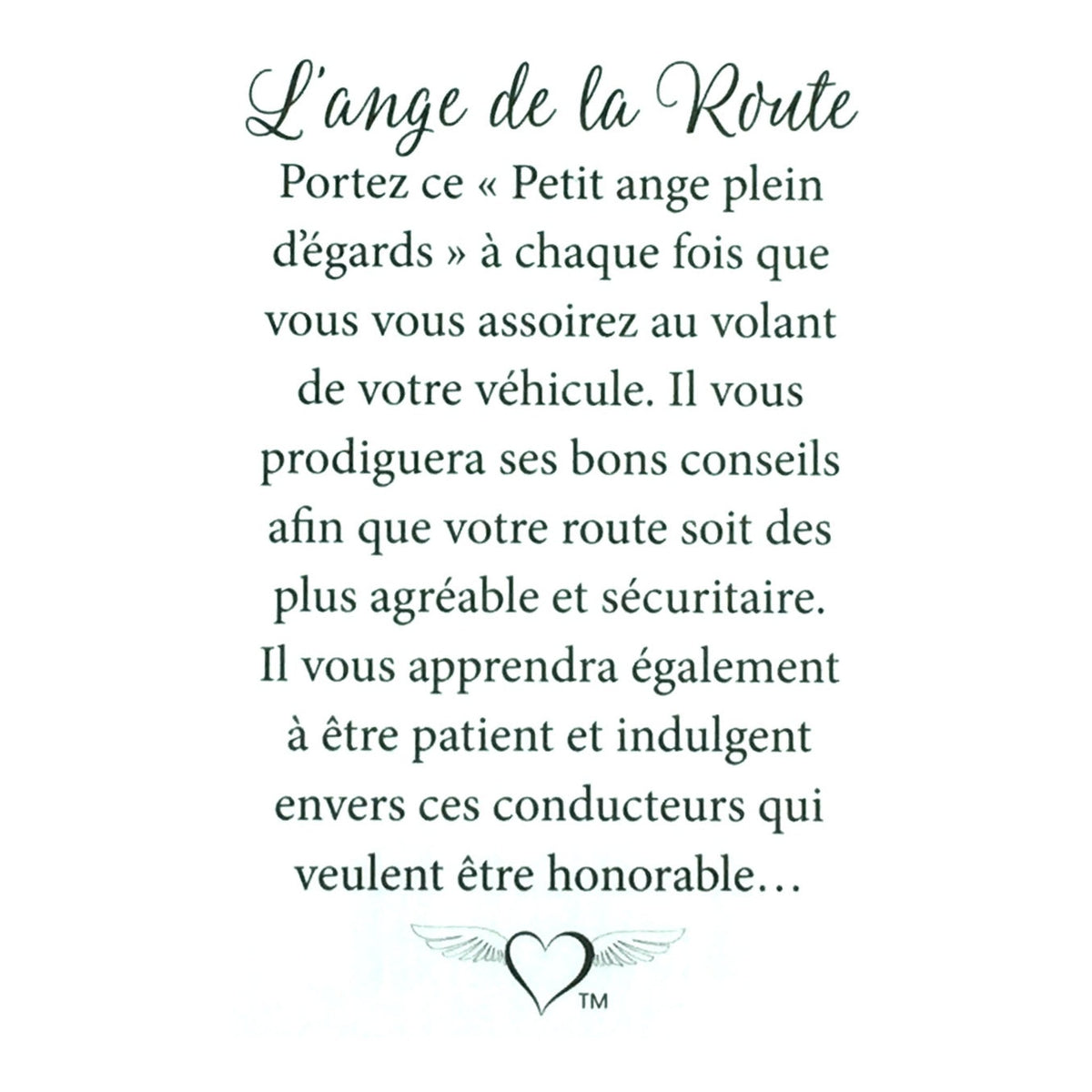 Message en français sur la carte de l’épinglette « Route ».