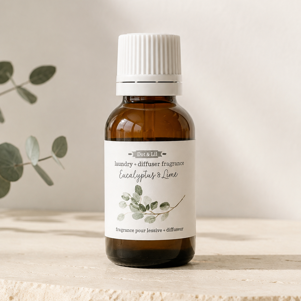 Essence parfumée pour la maison – Eucalyptus & lime de Dot & Lil