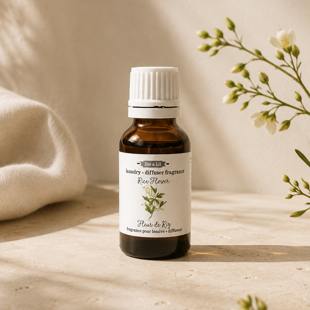 Essence parfumée pour la maison – Fleur de riz – 15 ml de Dot & Lil