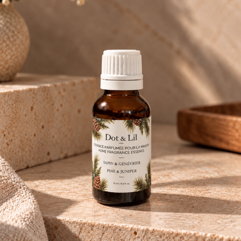 Essence parfumée pour la maison – Sapin & genévrier – 15 ml de Dot & Lil