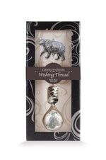 Fil à vœux Ours noir Eternity Crystal présenté dans sa boîte illustrée avec son cristal facetté.