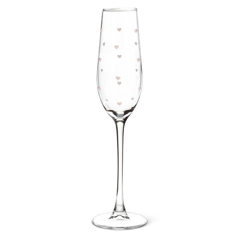 Flûte à champagne à cœurs roses Abbott