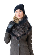 Col triangulaire en fourrure Furlux 998, moka