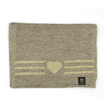Foulard à cœur et trois rayures Furlux SK204, avoine