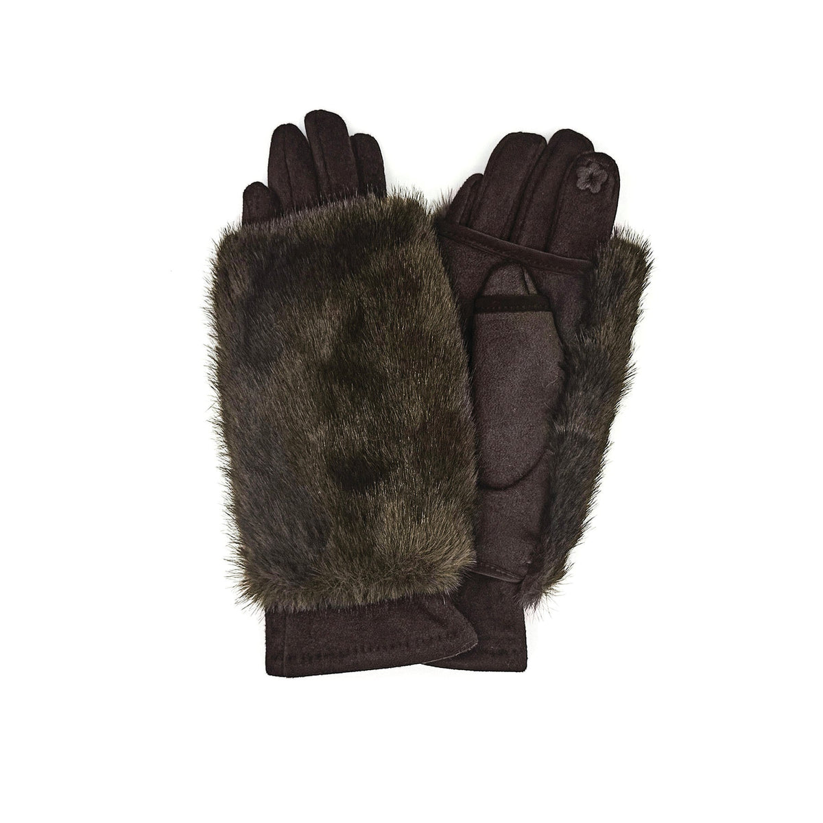 Gants 2 en 1 à couvre-main amovible GL08 – Furlux, brun mélangé