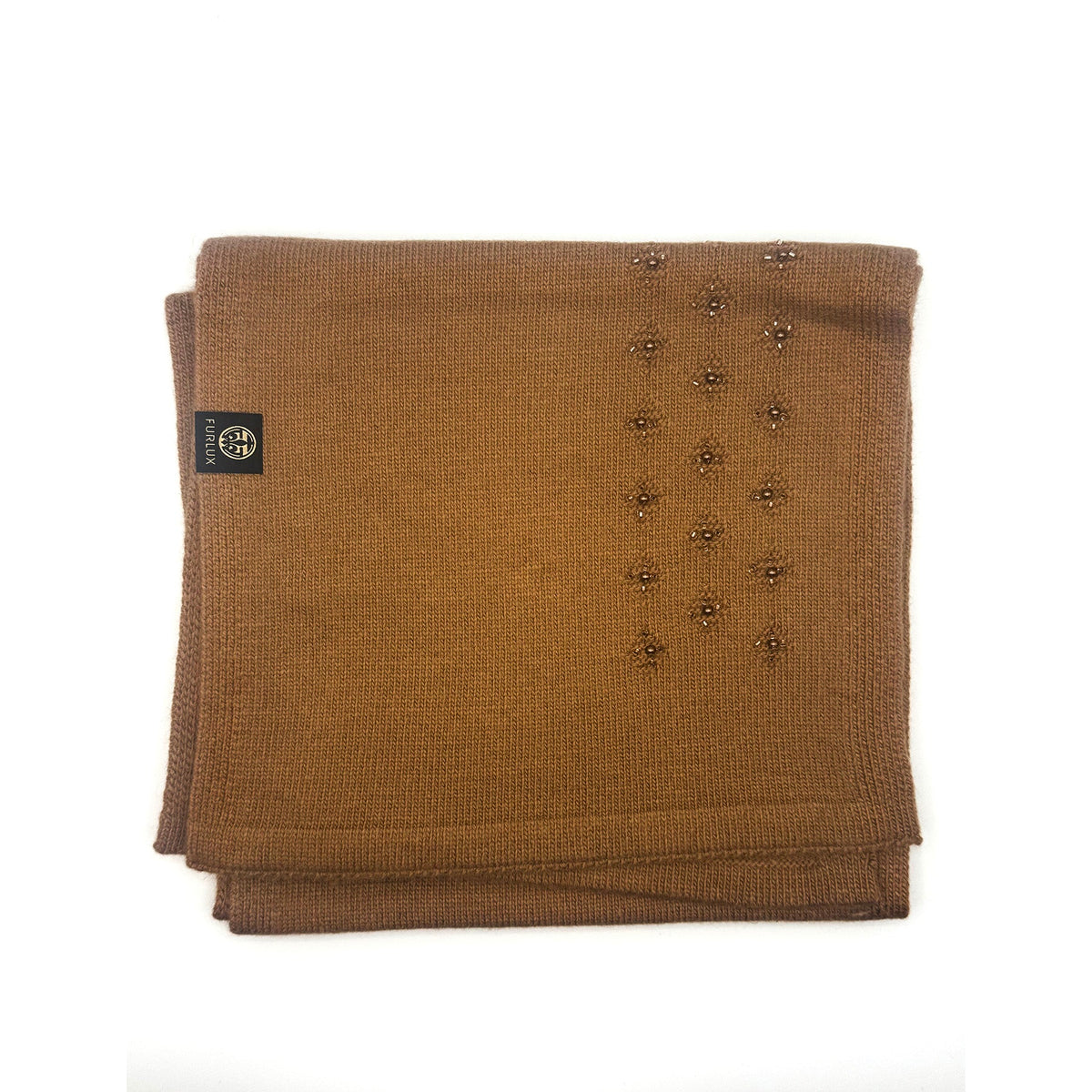 Foulard à perles latérales SK85 – Furlux, cognac