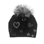 Tuque à cœurs graffiti Furlux B117, noir / argent