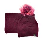 Tuque à étoiles Furlux C944, merlot — accessoires assortis illustrés