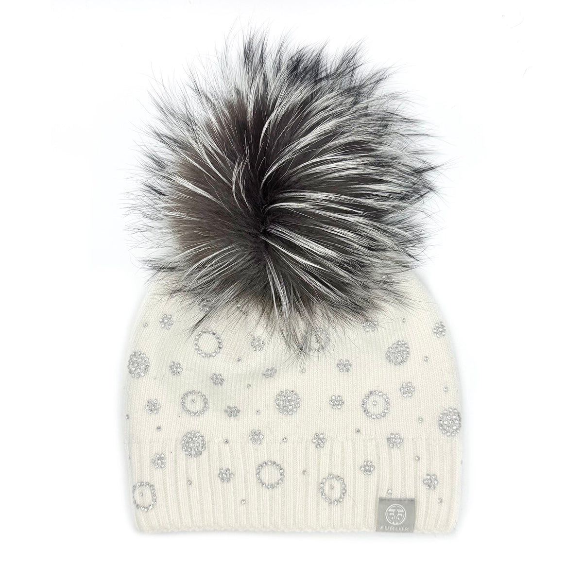 Tuque à flocons scintillants Furlux C660, blanc / argent