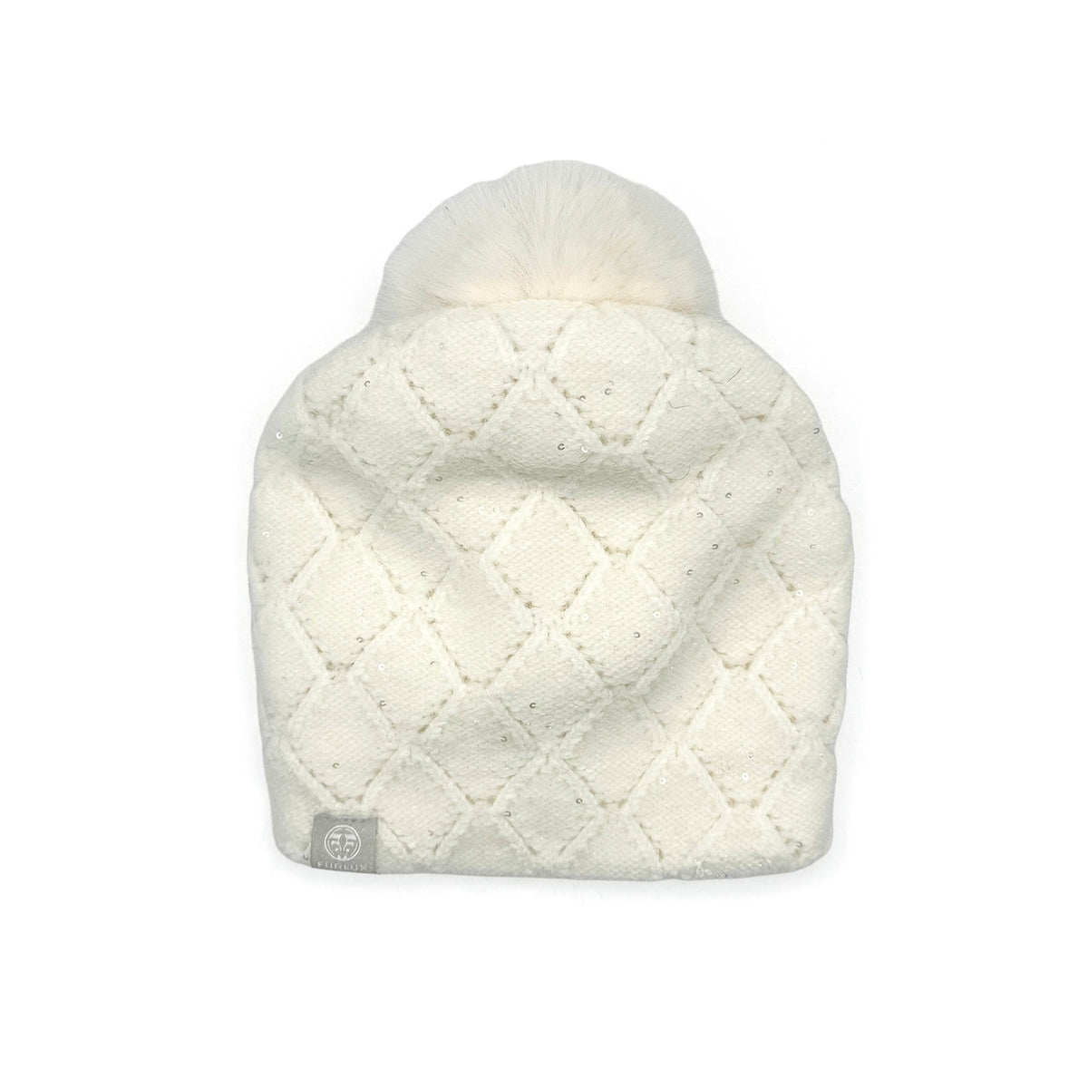 Tuque à motif de losanges Furlux C008, blanc