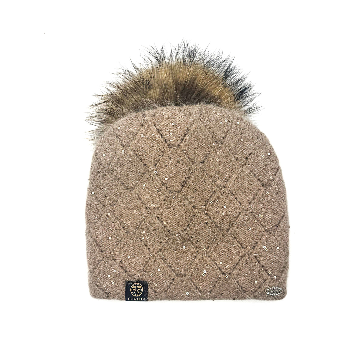 Tuque à motif de losanges Furlux C008, taupe
