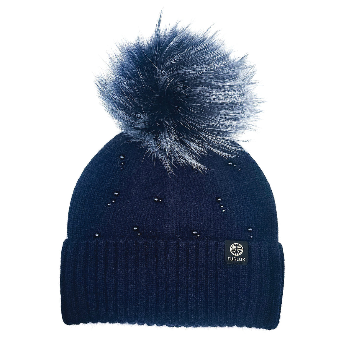 Tuque à perles et revers Furlux C2486, marine
