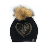 Tuque Love à cœur Furlux B122, noir / or