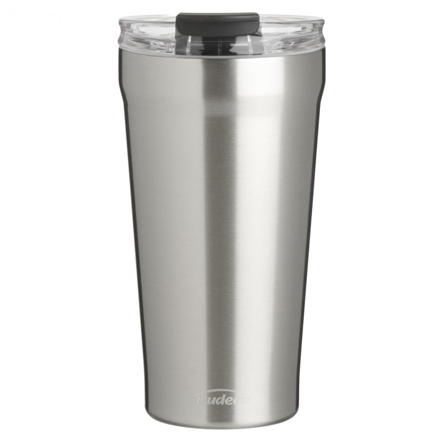 Gobelet Must Trudeau en inox de 470 ml avec couvercle transparent