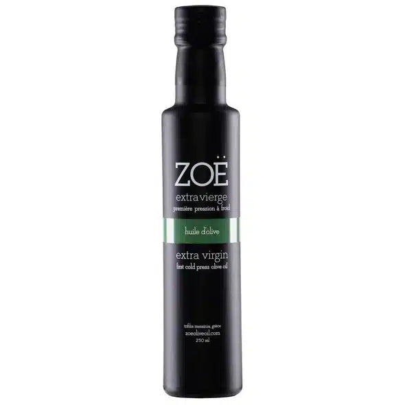 Huile d’olive extra vierge Zoé – 250 ml – vue du produit