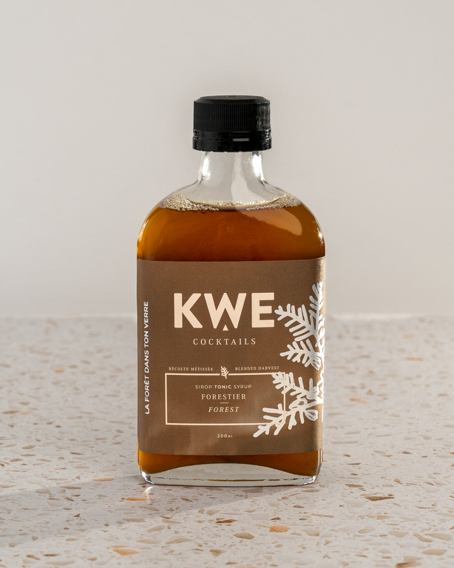 Bouteille de sirop KWE ambré