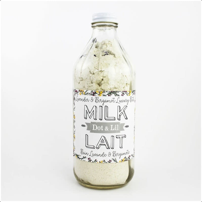 Bouteille de lait de bain à la lavande
