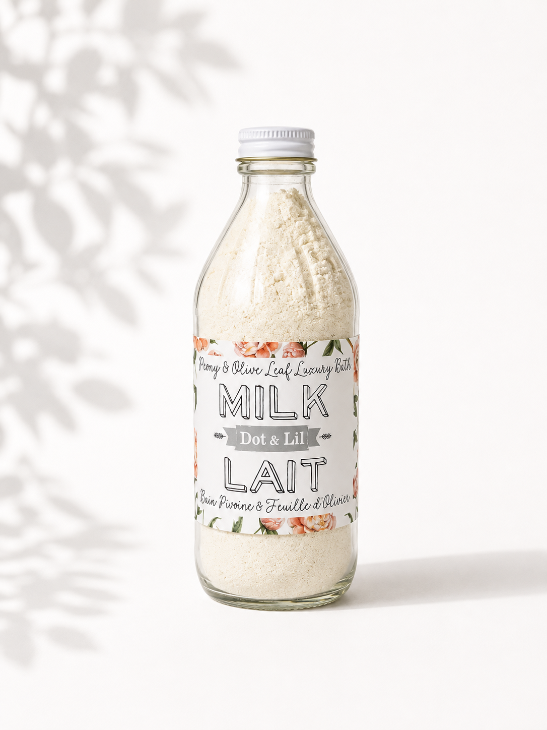 Lait de bain – Pivoine & feuille d’olivier – 330 g de Dot & Lil – présentation du produit