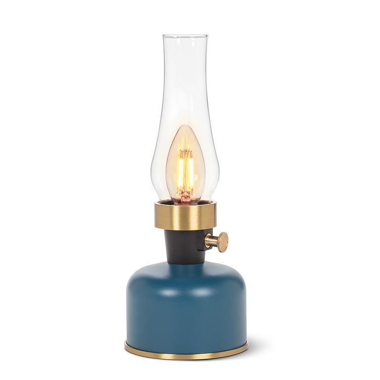 Lampe lanterne DEL bleue à cheminée Abbott