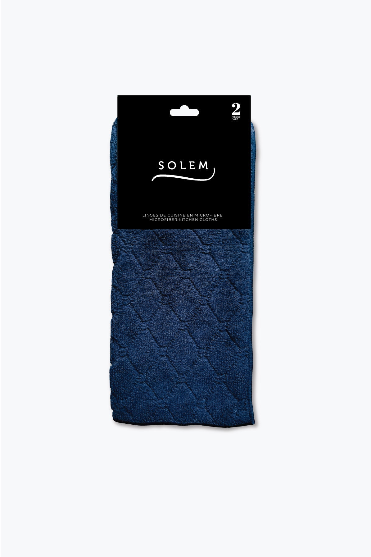 Linges de cuisine Solem Les Essentiels – Marine, emballage des linges marine