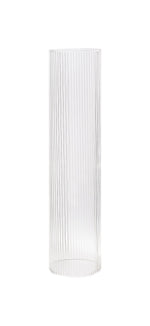 Manchon strié pour bougeoir, 35 cm