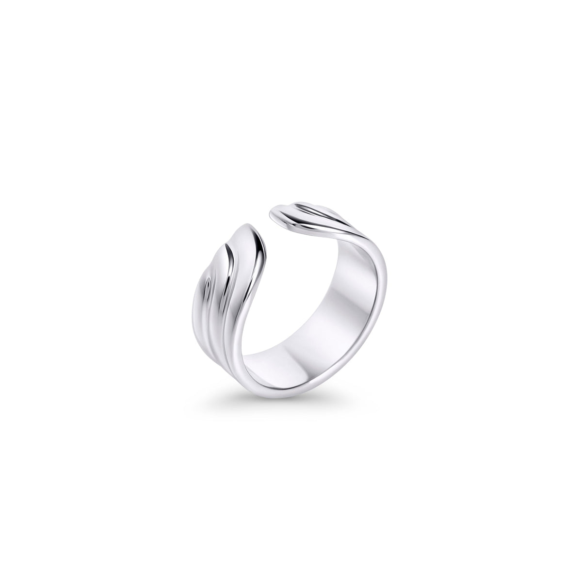 Bague Marlow Mia, fini argenté, vue du bijou sur fond blanc