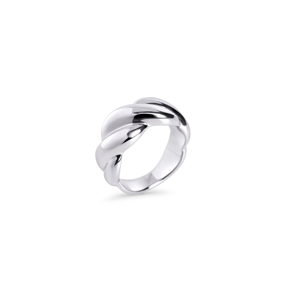 Bague Sevigne Mia, fini argenté, vue du bijou sur fond blanc