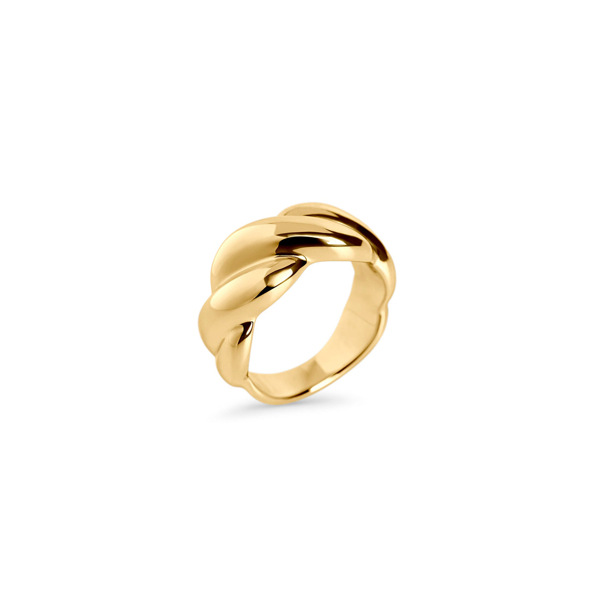 Bague Sevigne Mia, fini doré, vue du bijou sur fond blanc