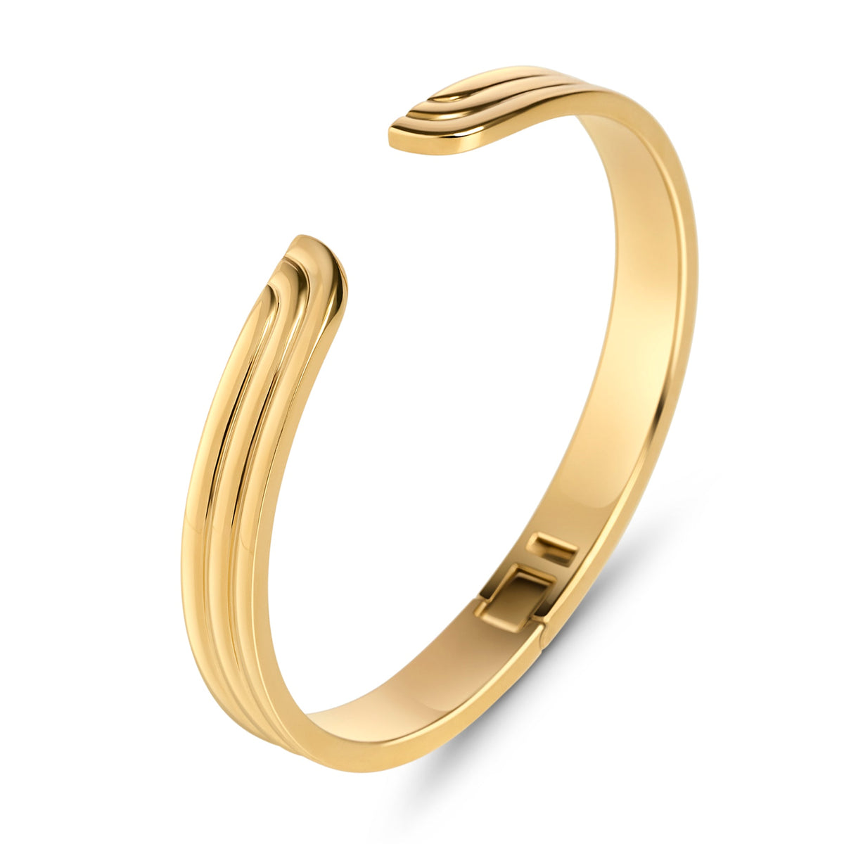 Bracelet Marlow Mia, fini doré, vue du bijou sur fond blanc