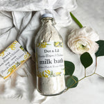 Bouteille de lait de bain Mimosa et Nectarine
