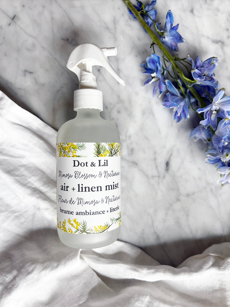 Brume d’ambiance et de literie Mimosa et Nectarine