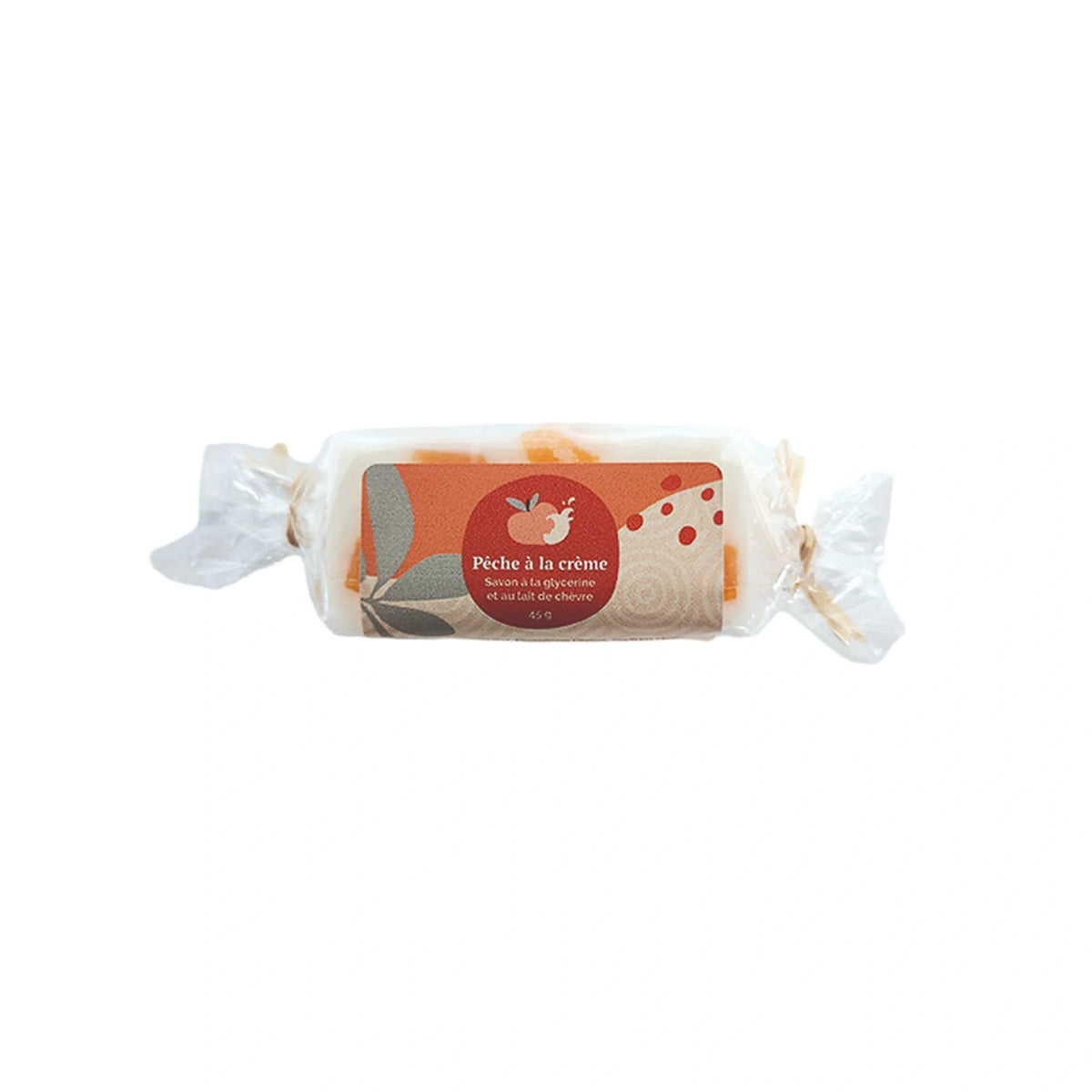 Mini savon au lait de chèvre – Pêche à la crème Histoire de bulles, présentation du produit