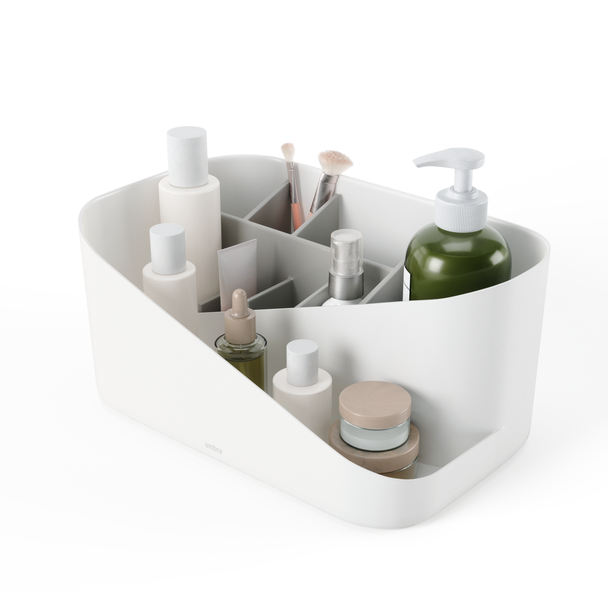Organiseur à cosmétiques Glam Umbra – Blanc et gris – vue du produit