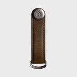 Organiseur de clés en cuir Crazy Horse Orbitkey — brun chêne — vue de face