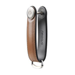 Organiseur de clés en cuir hybride Orbitkey — brun — vue du profil