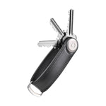Organiseur de clés en cuir hybride Orbitkey — noir — clés déployées