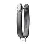 Organiseur de clés en cuir hybride Orbitkey — noir — vue du profil