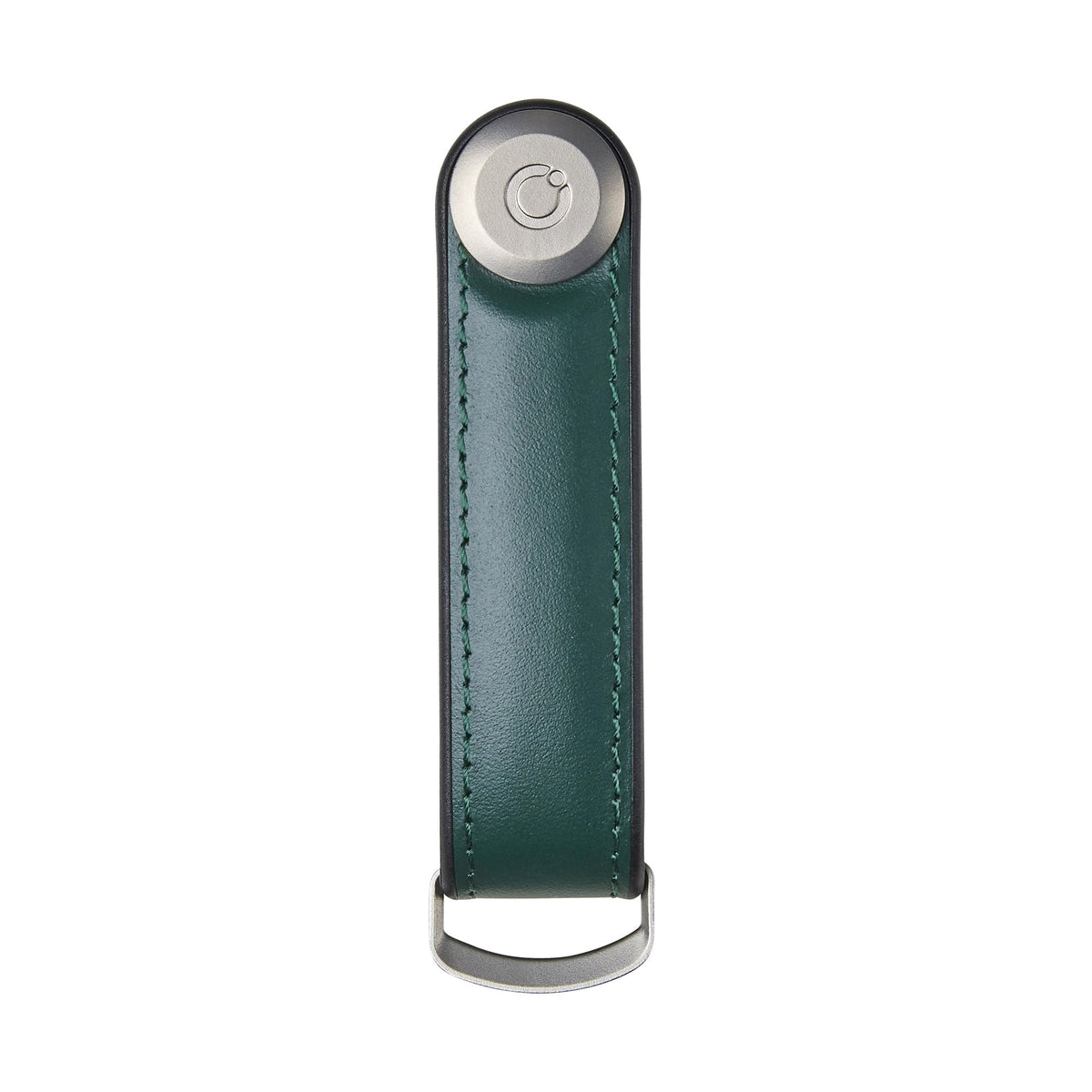Organiseur de clés en cuir hybride Orbitkey — vert pin — vue de face