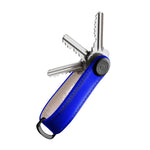 Organiseur de clés en cuir Orbitkey — bleu outremer — clés déployées