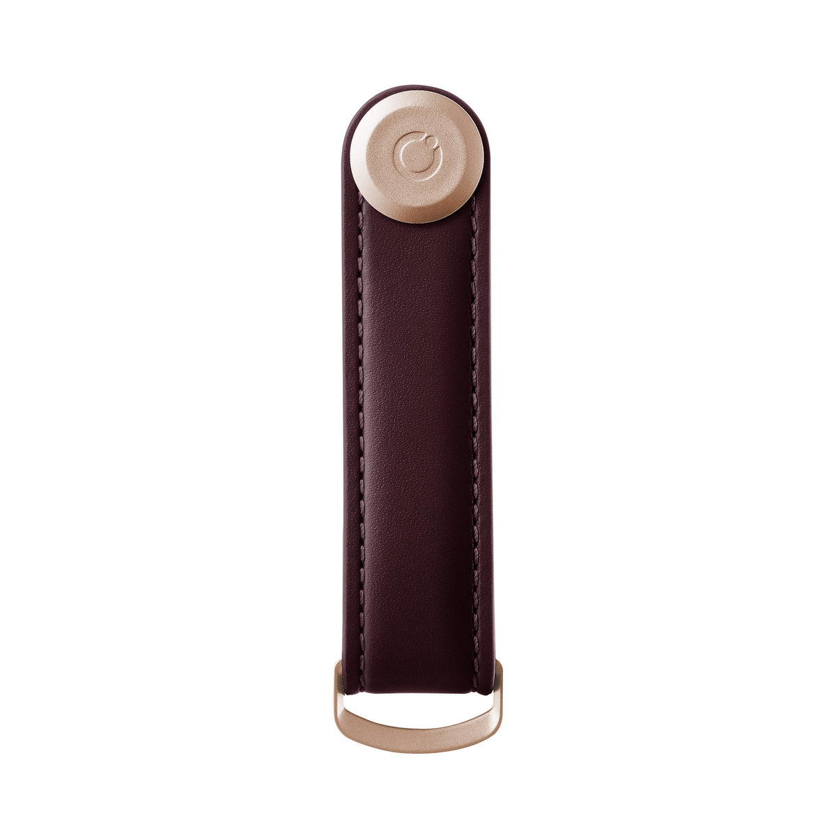 Organiseur de clés en cuir Orbitkey — bordeaux — vue de face