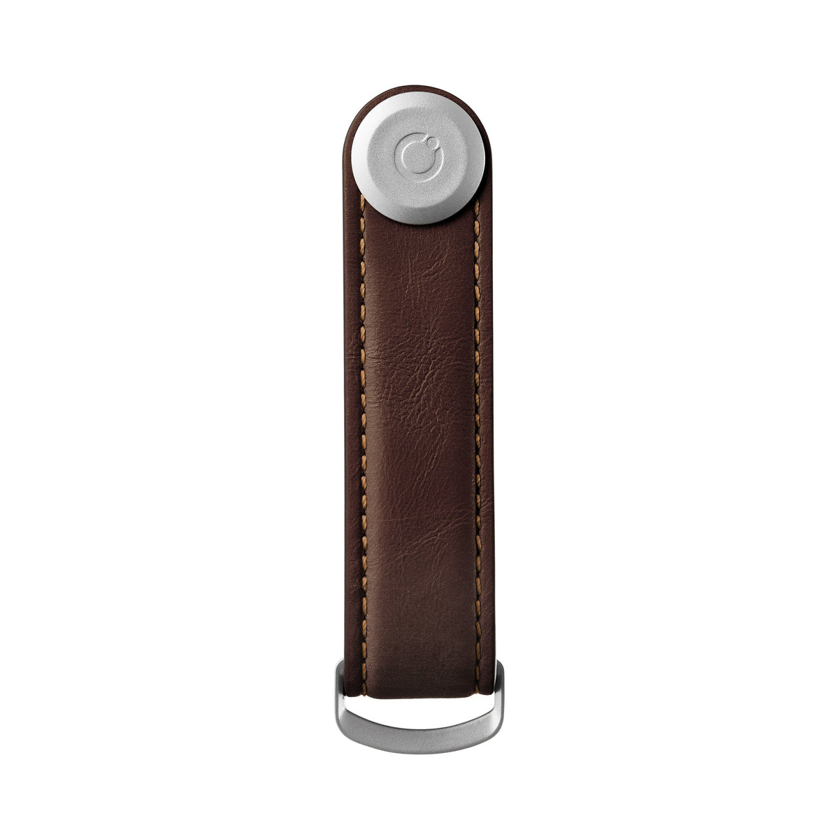 Organiseur de clés en cuir Orbitkey — brun espresso — vue de face