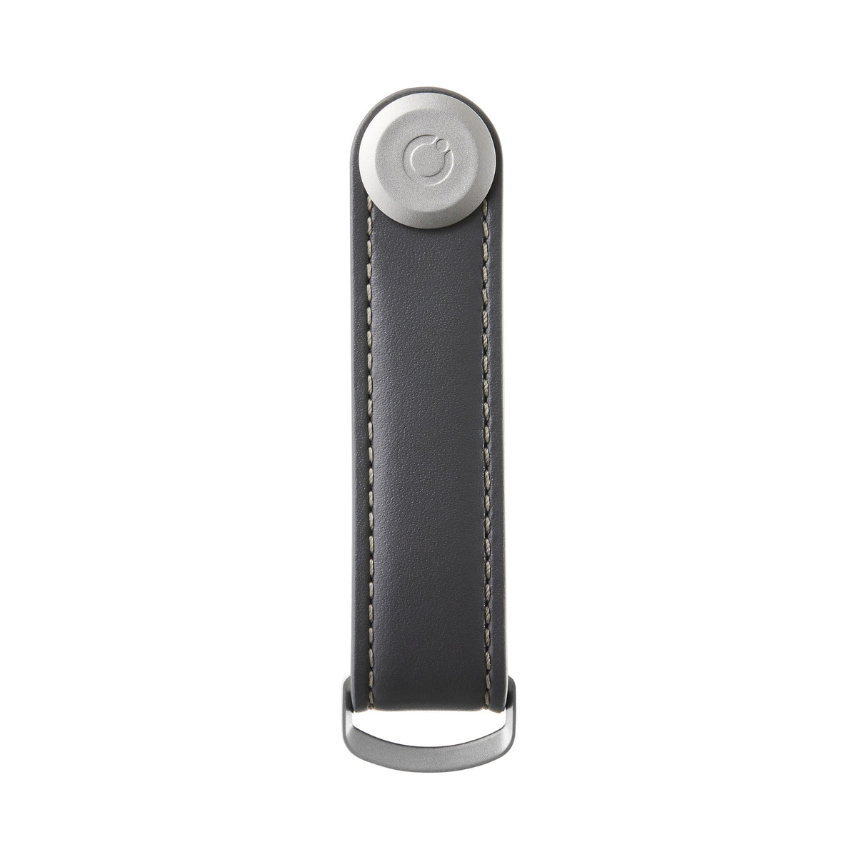 Organiseur de clés en cuir Orbitkey — gris charbon — vue de face