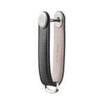 Organiseur de clés en cuir Orbitkey — gris charbon — vue du profil
