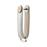 Organiseur de clés en cuir Orbitkey — gris clair — vue du profil