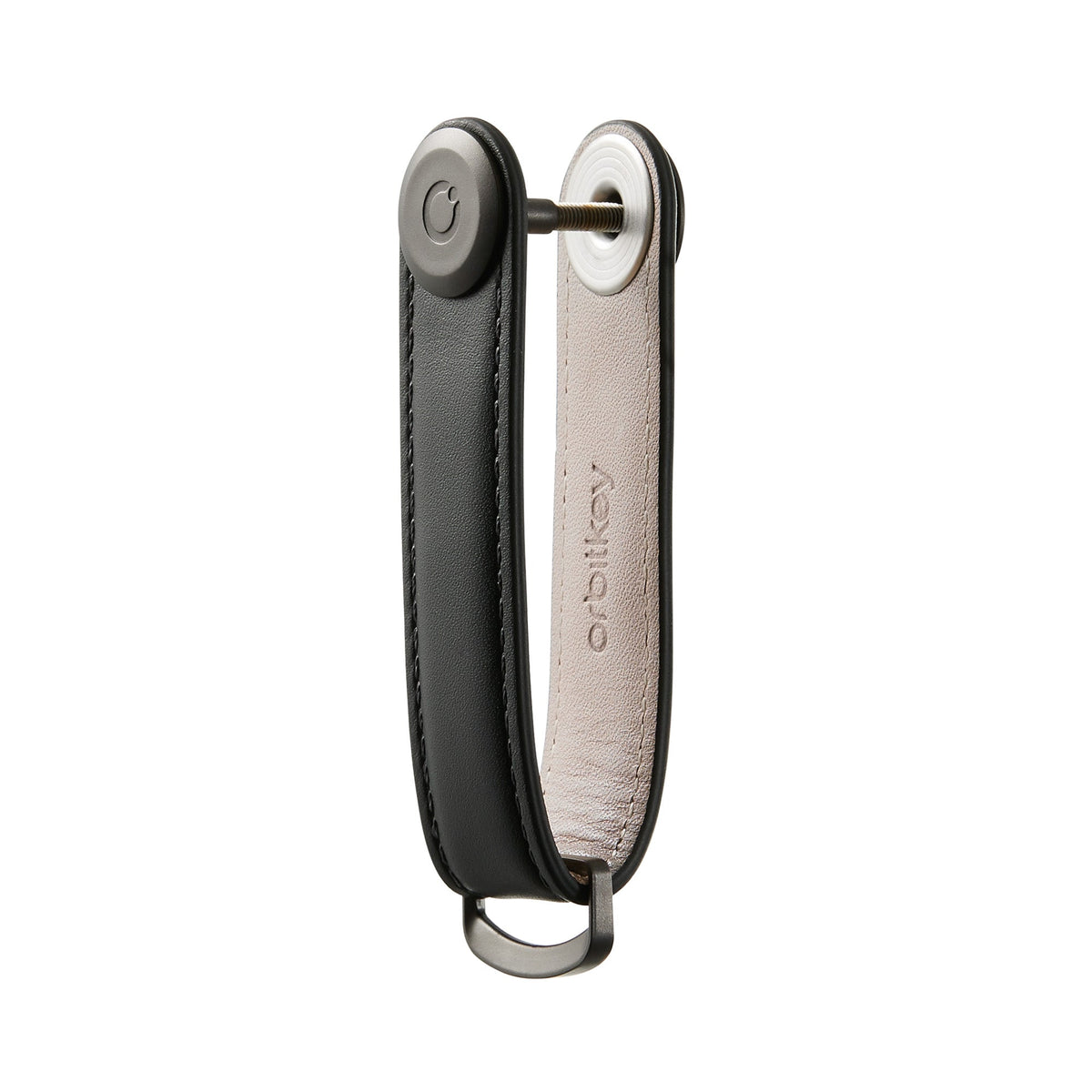 Organiseur de clés en cuir Orbitkey — noir — vue du profil