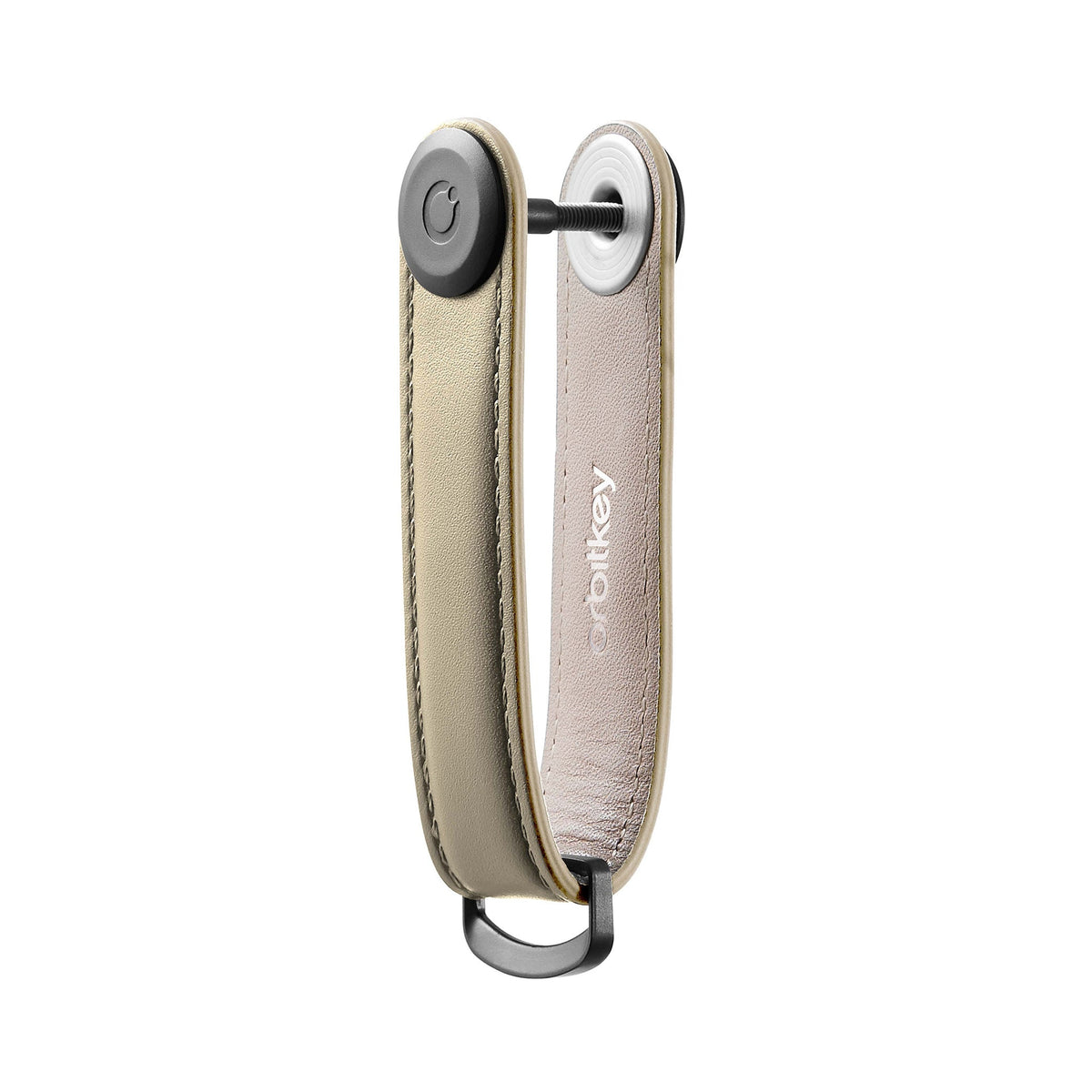 Organiseur de clés en cuir Orbitkey — sable — vue du profil