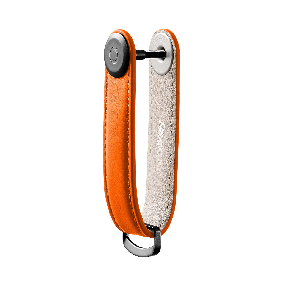 Organiseur de clés en cuir Orbitkey — terracotta — vue du profil